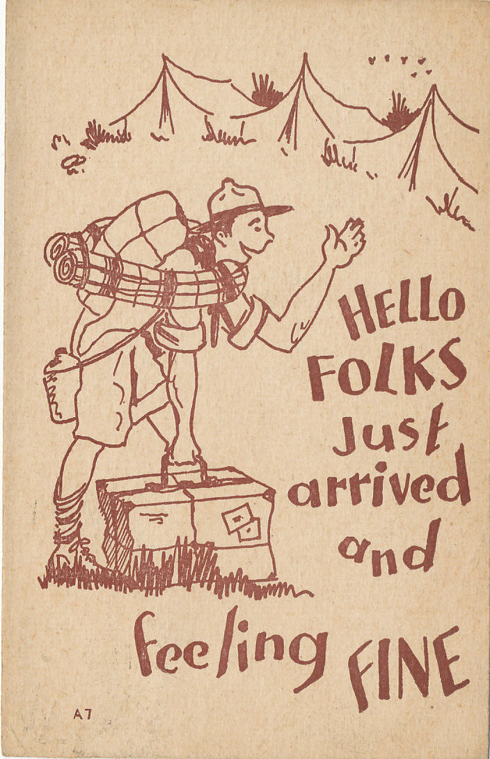 BSA “Scoutoons” “Just Arrived” 1932 Post Card  North East MD   UNUSUAL