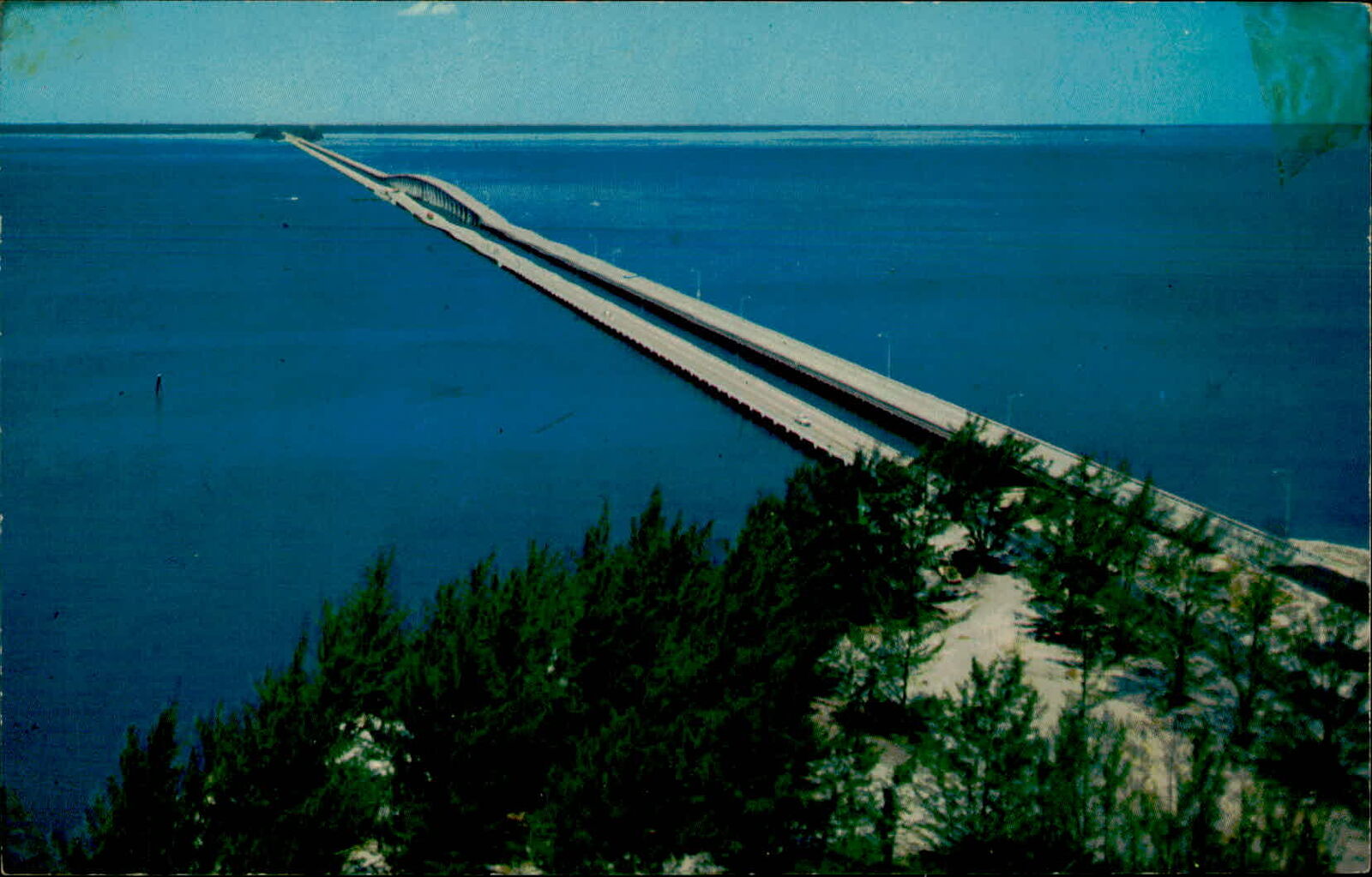 Postcard: Gandy Bridge looking west from Tampa St. Petersburg, Florida