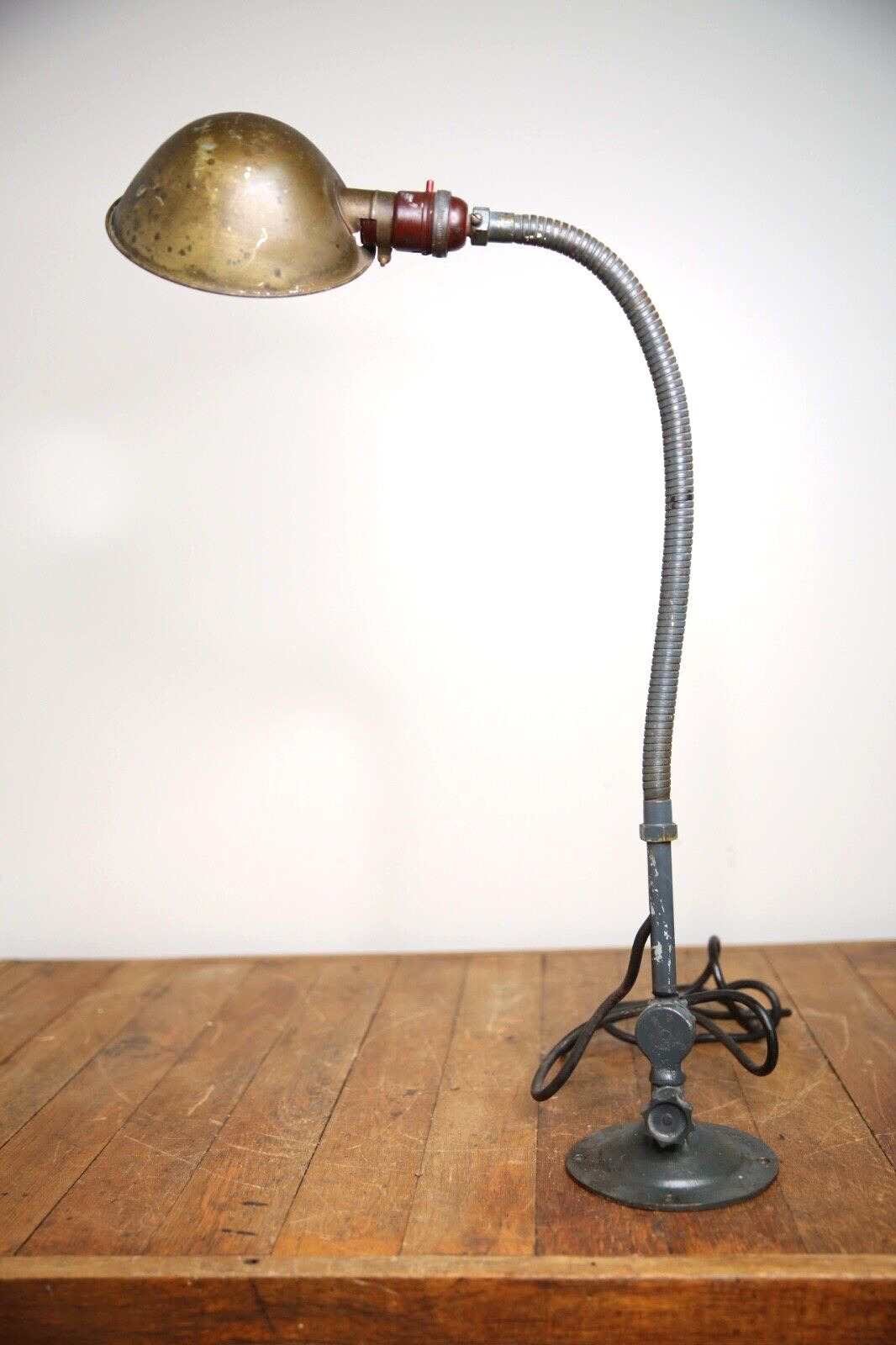 Vintage Industrial Light Workbench drafting table Lamp Articulating OC White Era