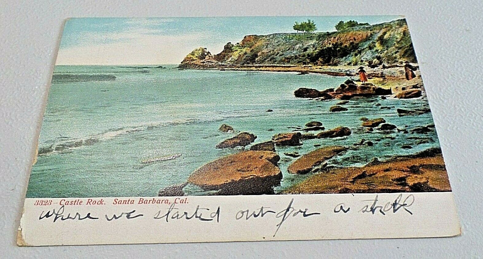 Vintage Castle Rock, Santa Barbara, Cal. Adolph Selige UB Postcard 6611