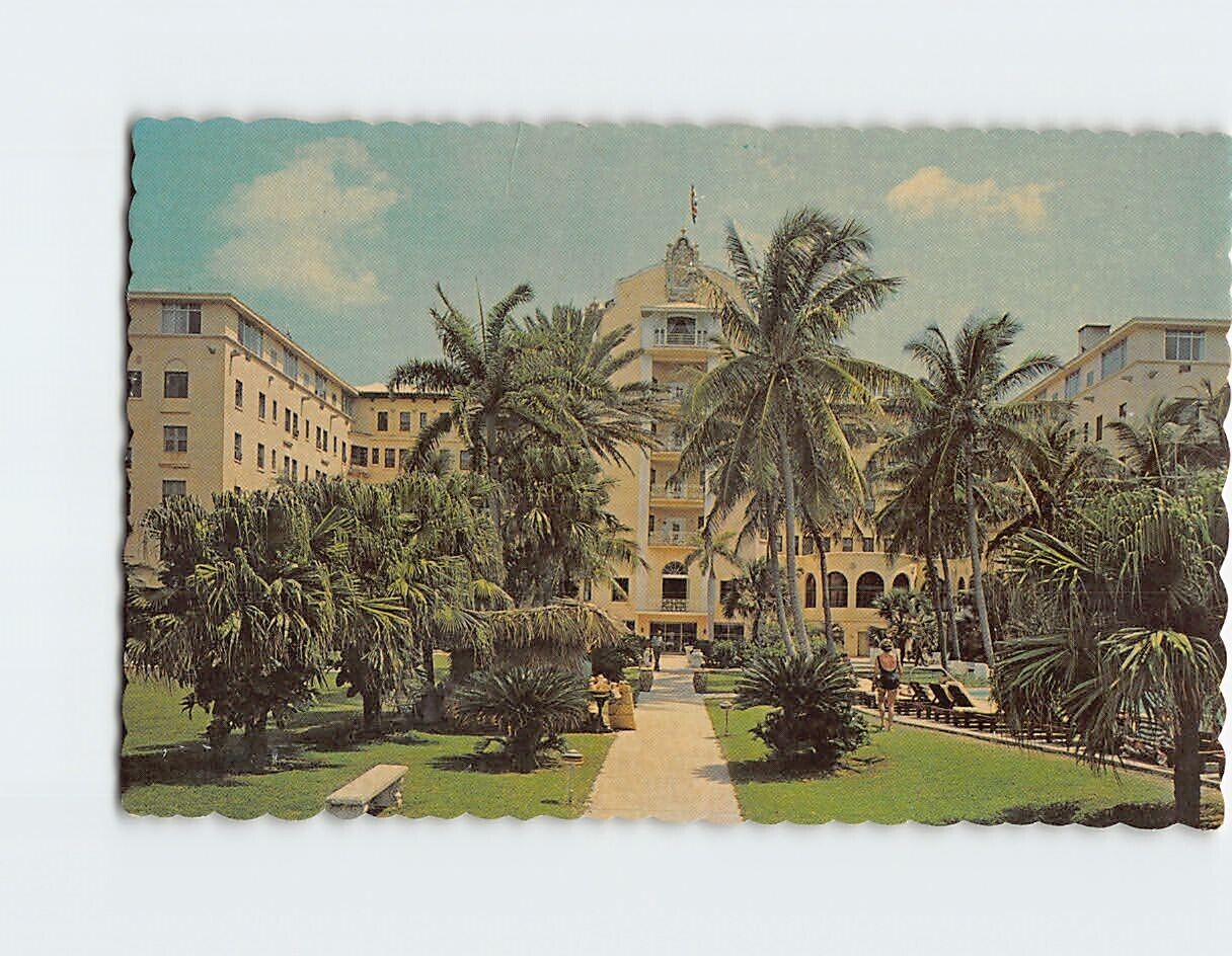 Postcard View of the Sheraton British Colonial Hotel from the Beach, Bahamas