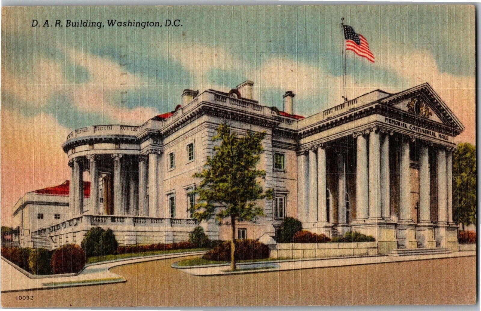 DAR Daughters American Revolution Building Washington DC 1946 Vtg Postcard B51
