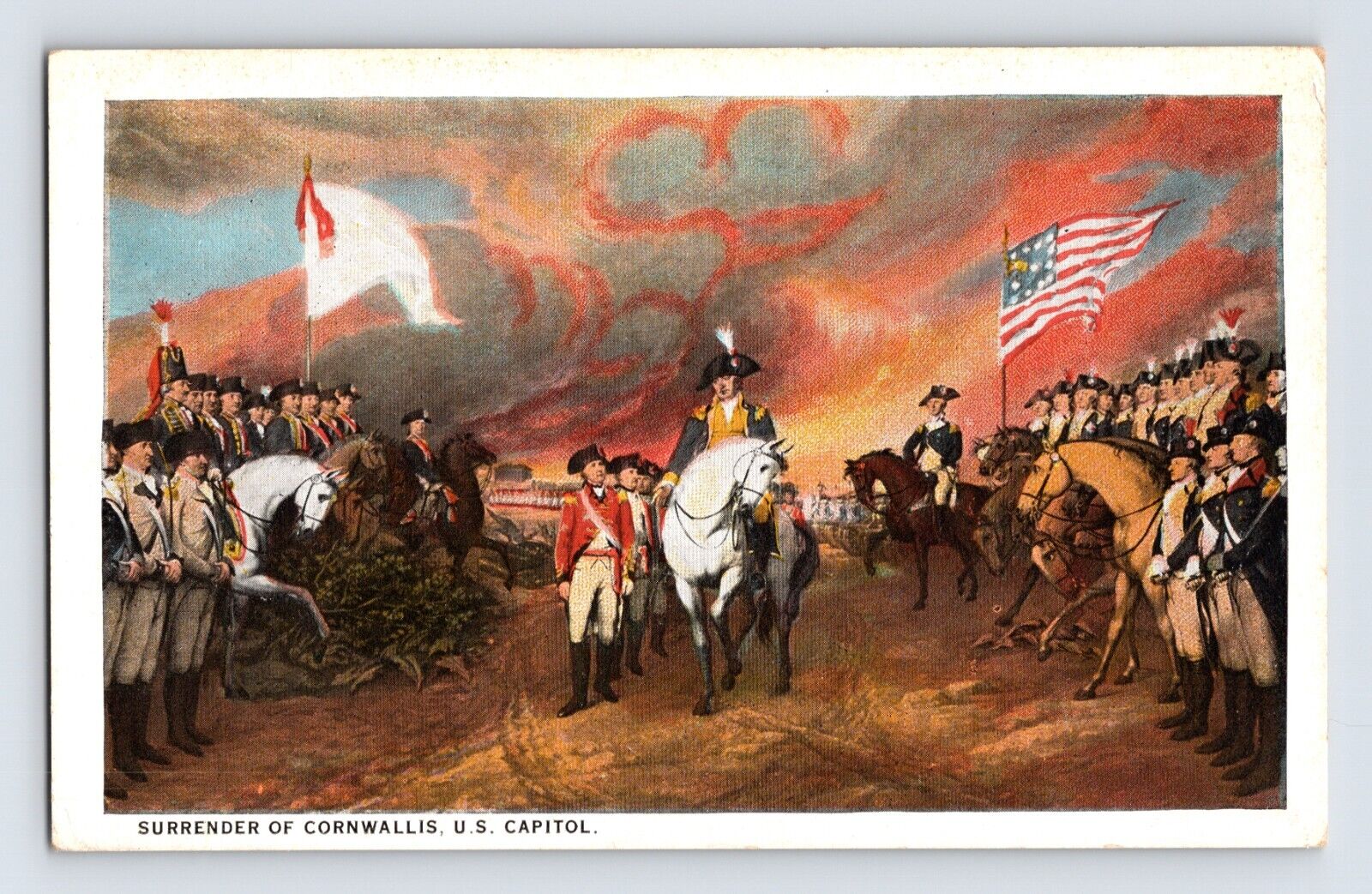 Postcard Washington DC Surrender Cornwallis John Trumbull Painting 1930s