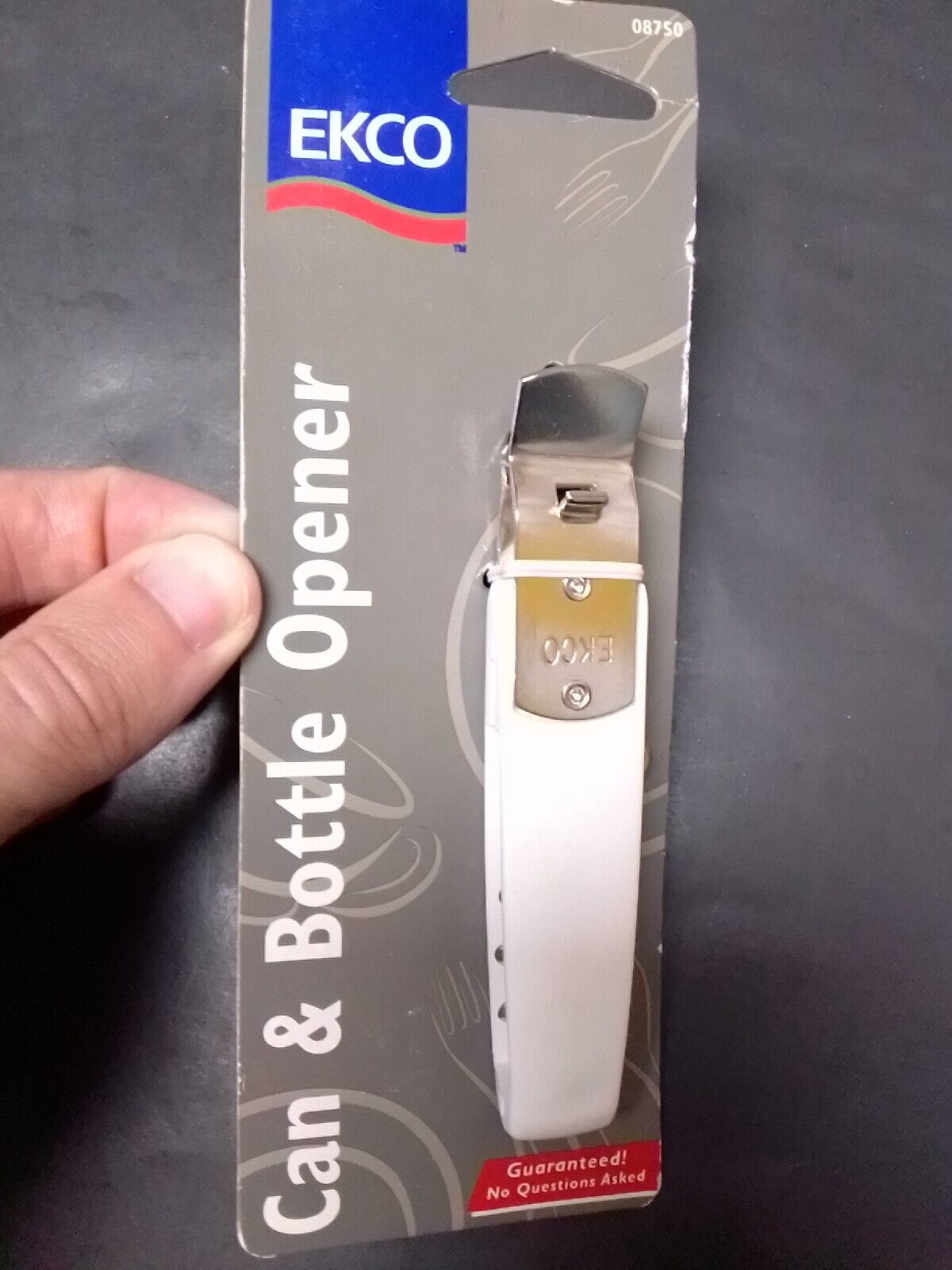 ECKO Can Bottle Opener WHITE Retractable Corkscrew Vintage NOS 1998