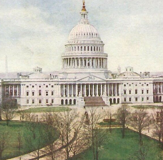 Vintage Postcard The Capitol Building From The Liberty of Congress Washington DC