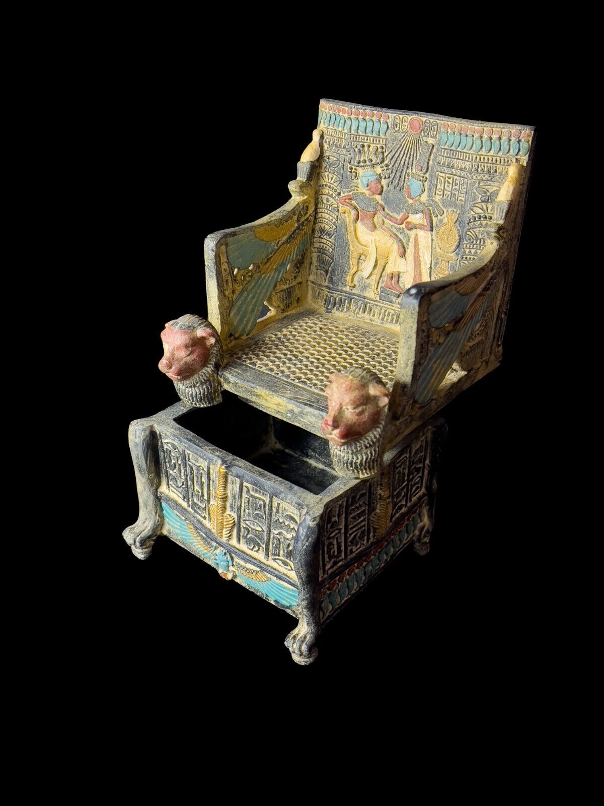 Gorgeous King Tutankhamun Throne , Replica Museum Piece from Stone