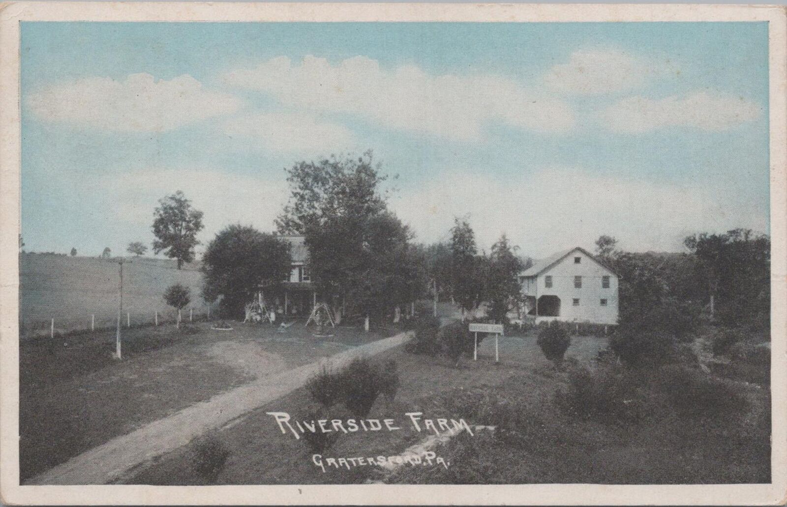 Postcard Riverside Farm  Graterford PA