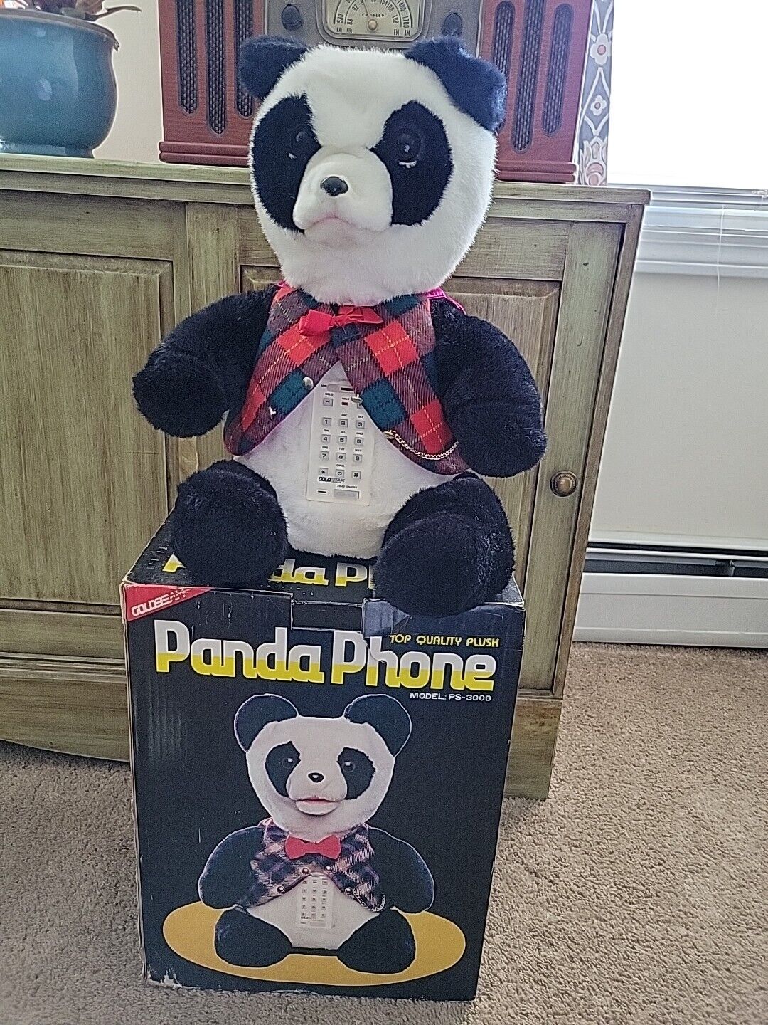 Vintage Talking Panda Phone By Goldbeam. Model PS-3000