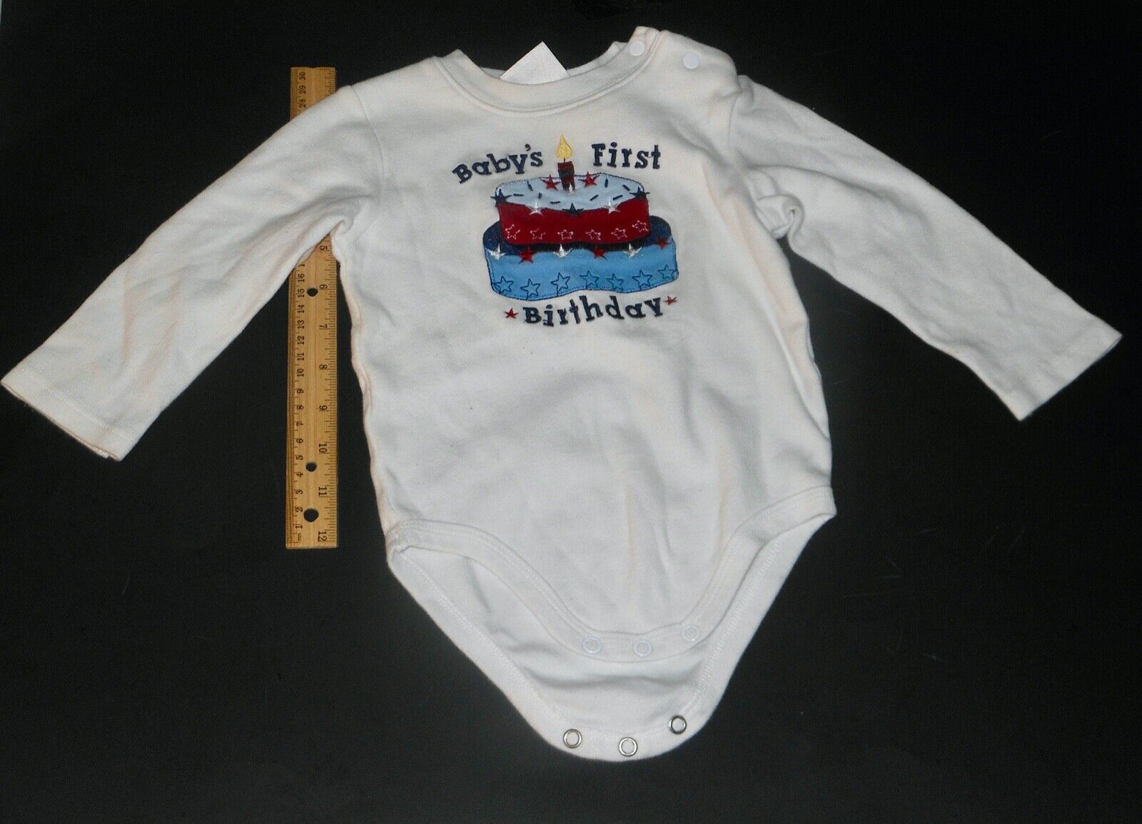 1st First Happy Birthday Party Long Sleeve Shirt Baby Boy Size 24 Months