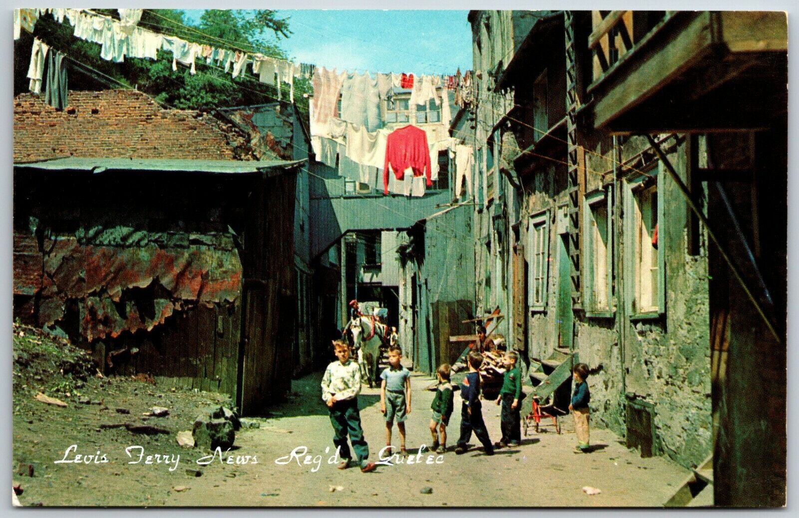 Lower Town Quaint Street Scene, Quebec, Canada - Postcard