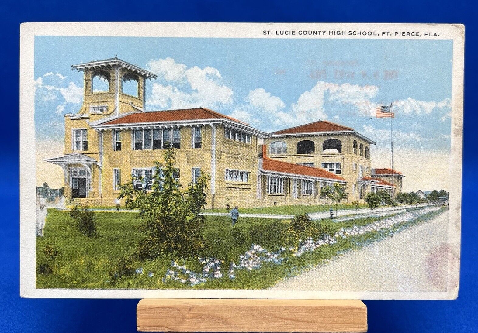 St. Lucie County High School Fort Pierce, FL Postcard c.1920\'s White Border