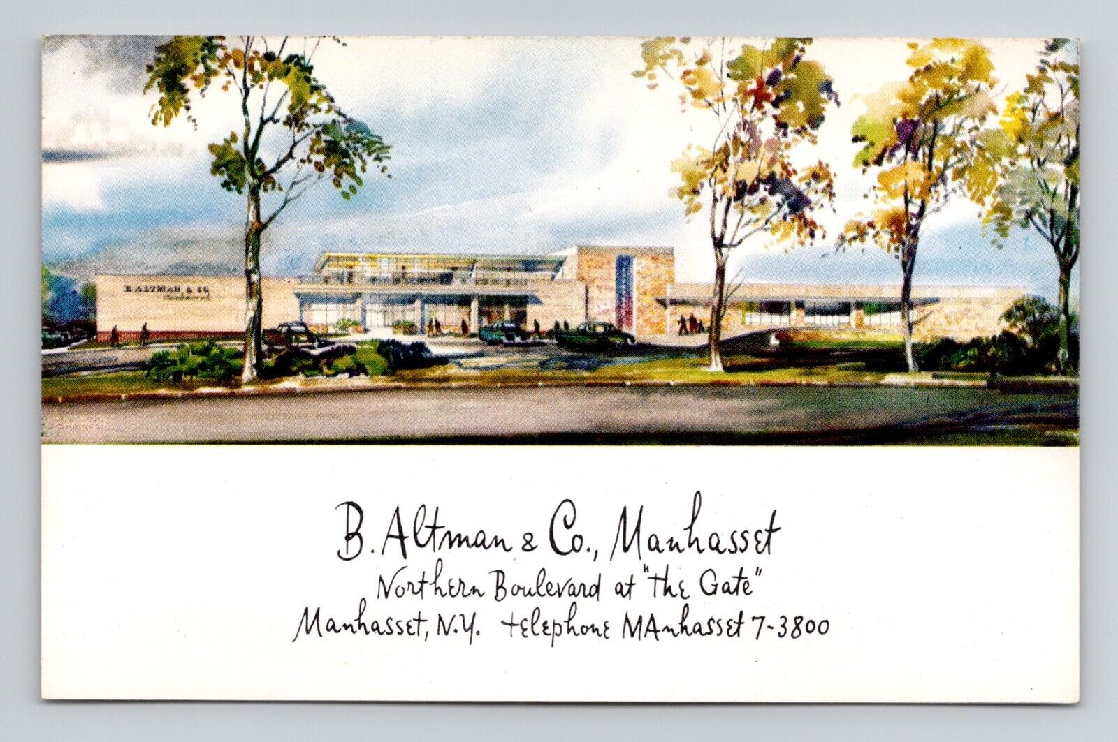 Postcard B Altman Co. Store Advertisement Manhasset New York, Vintage Chrome C18