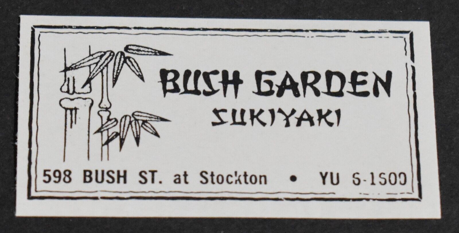 1969 Print Ad San Francisco Bush Garden Sukiyaki 598 St Stockton Art Restaurant