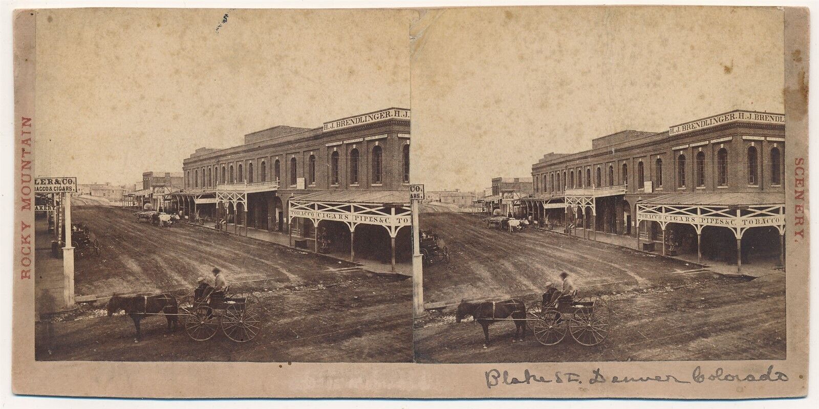 COLORADO SV - Denver - Blake Street - WG Chamberlain 1860s RARE