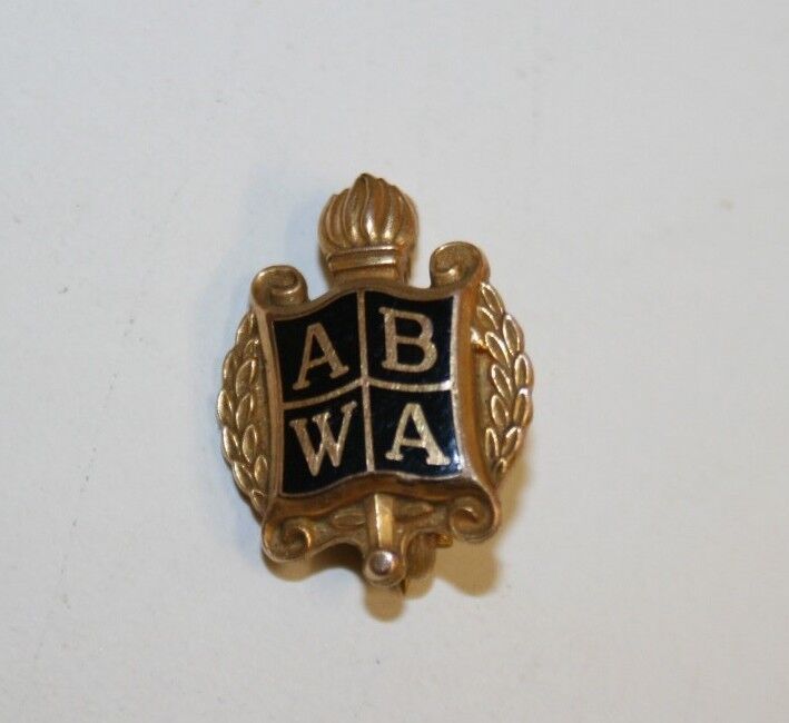 WOW Vintage ABWA American Business Woman\'s Association 10KGF Gold Lapel Pin Rare