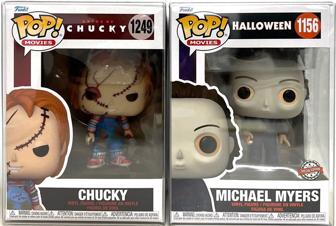 Funko Pop Bride of Chucky Chucky #1249 And Halloween Michael Myers #1156 SE Set