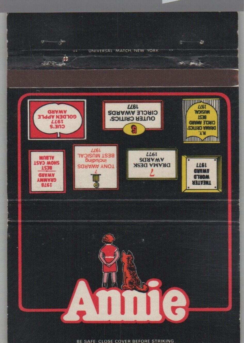 40 Strike Matchbook Cover - Annie Theatrical Production