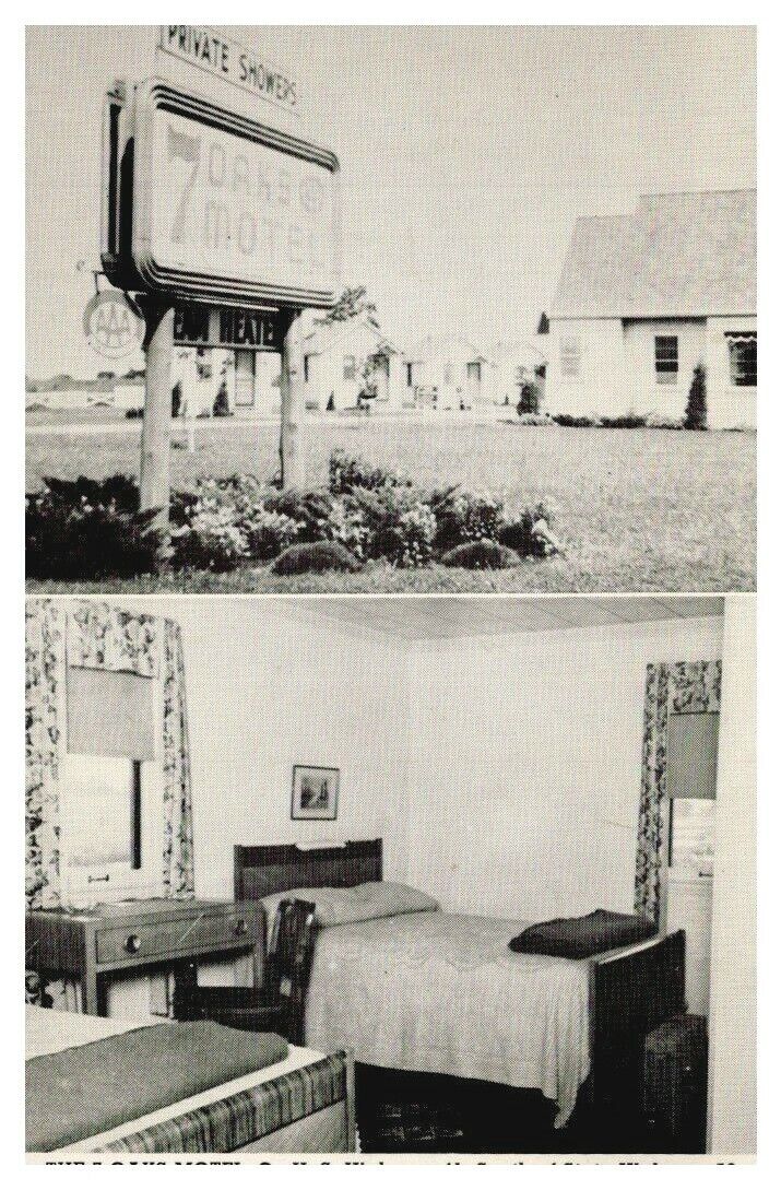 WI 7 Oaks Motel KENOSHA Bi-View Private Showers The Howards~Owners c1940s B17r