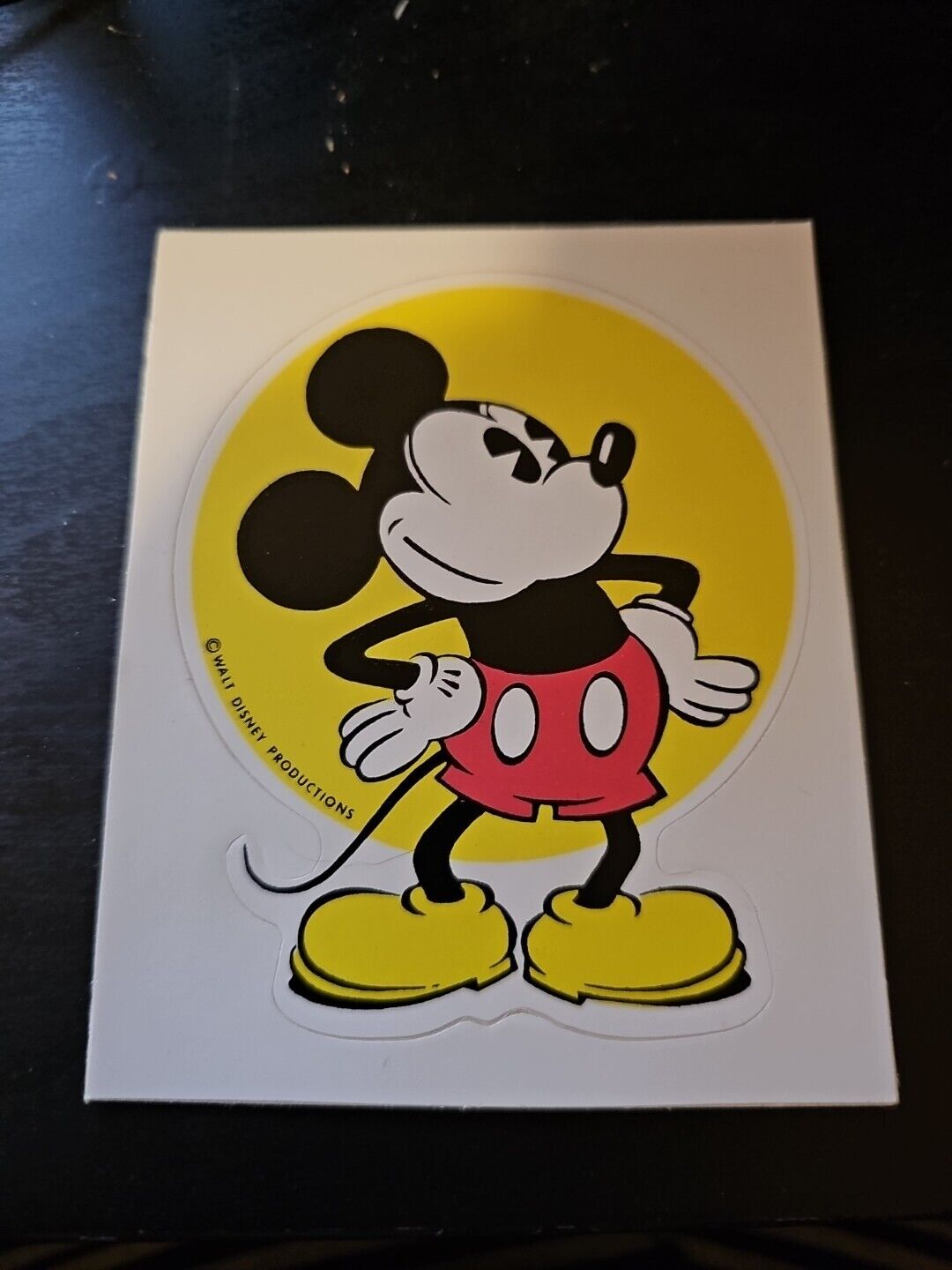 Vintage Walt Disney World Productions Mickey Mouse Sticker Decal 1970s