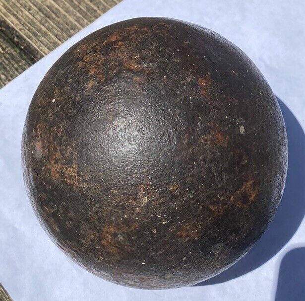 Genuine Authentic Excavated Dug Civil War Solid Shot Cannonball 4 Inches 12 lb