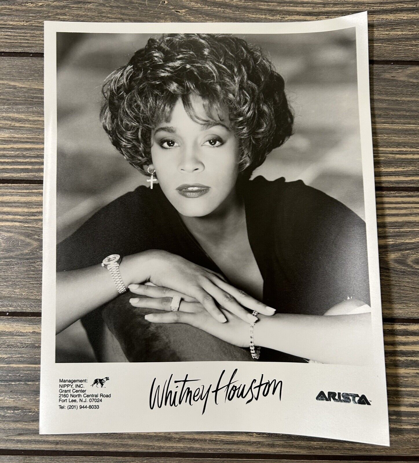 Vintage Whitney Houston Press Release Photo 8x10 ARista 
