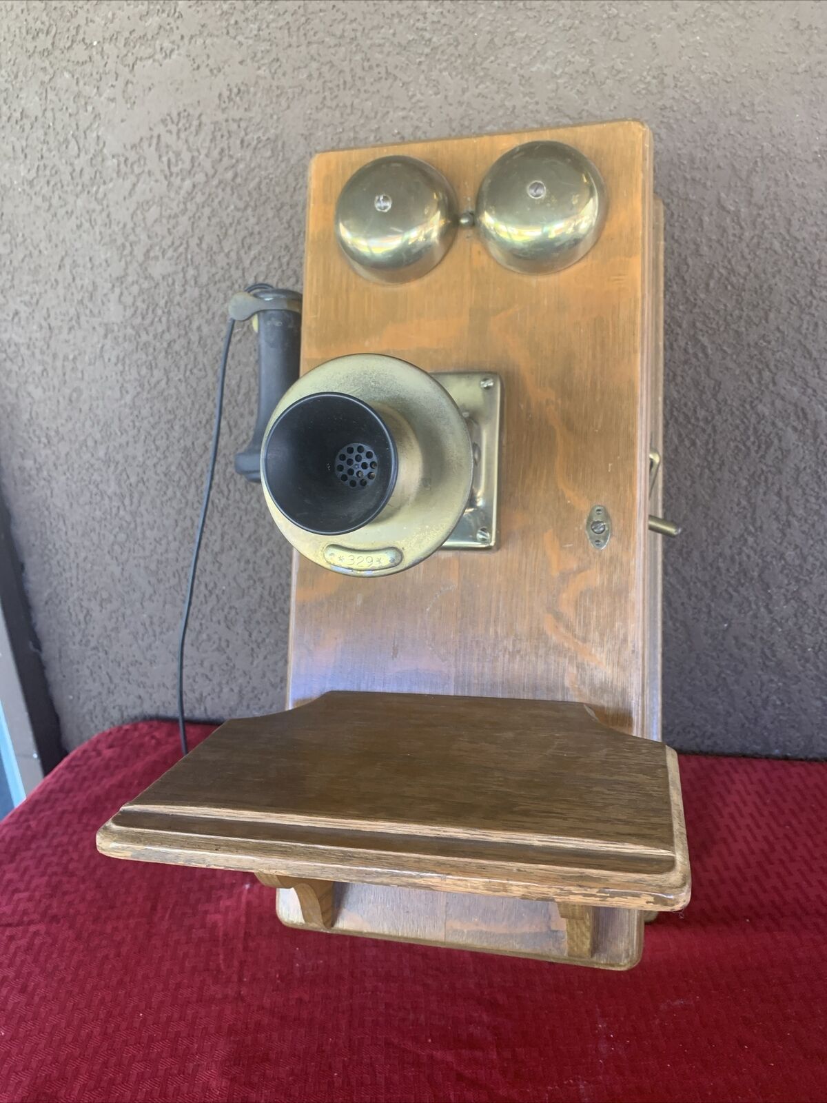 Vintage Bell System Wooden Wall Telephone