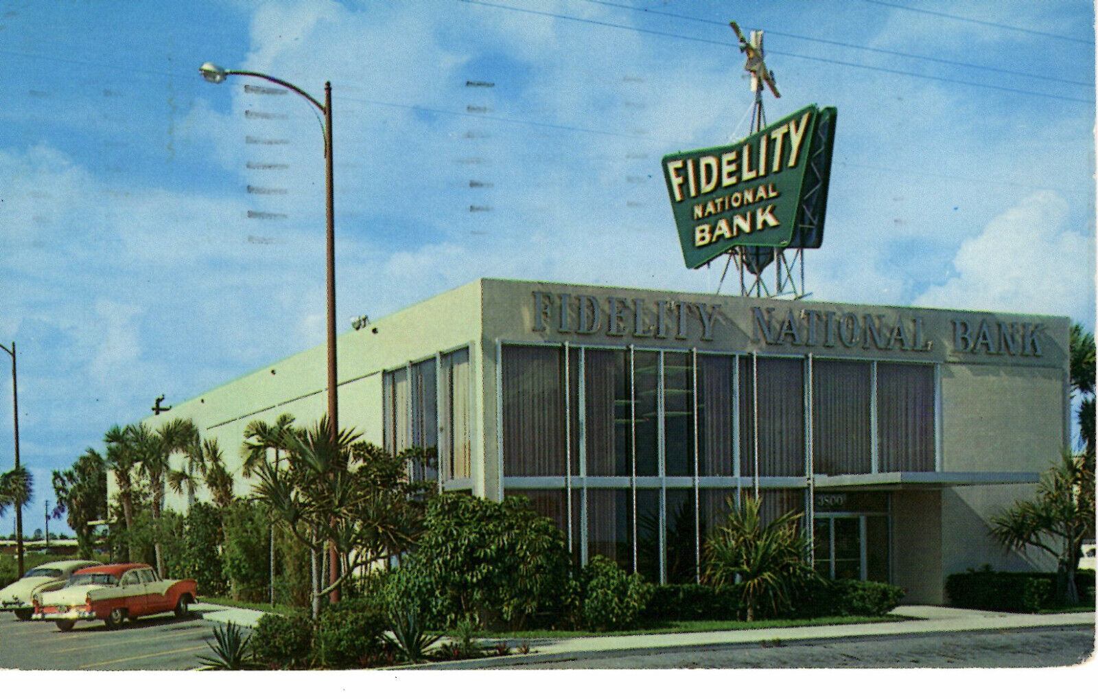Postcard Fidelity National Bank Fort Lauderdale Florida c1959 -8426