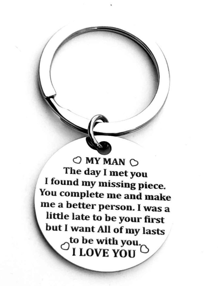 To my Man All Of Lasts With You Keychain