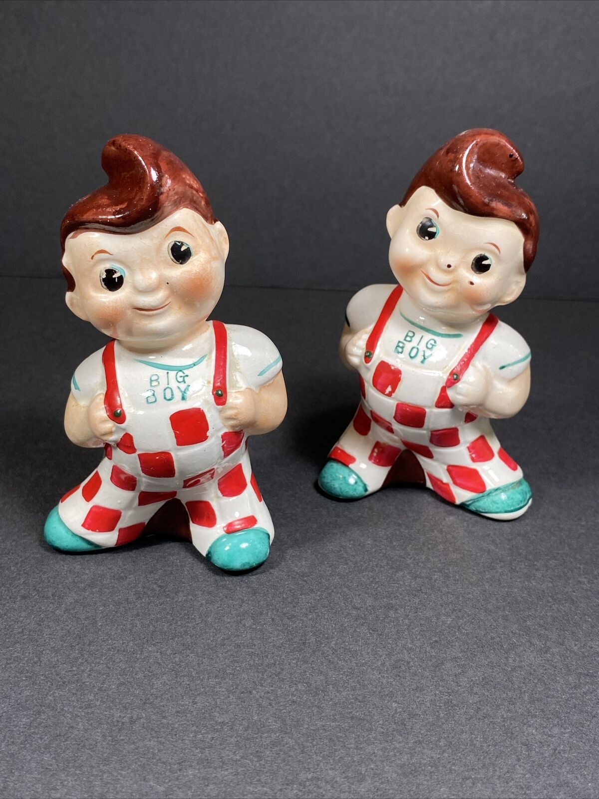 Vintage Bob\'s Big Boy Salt and Pepper Shakers With Stoppers