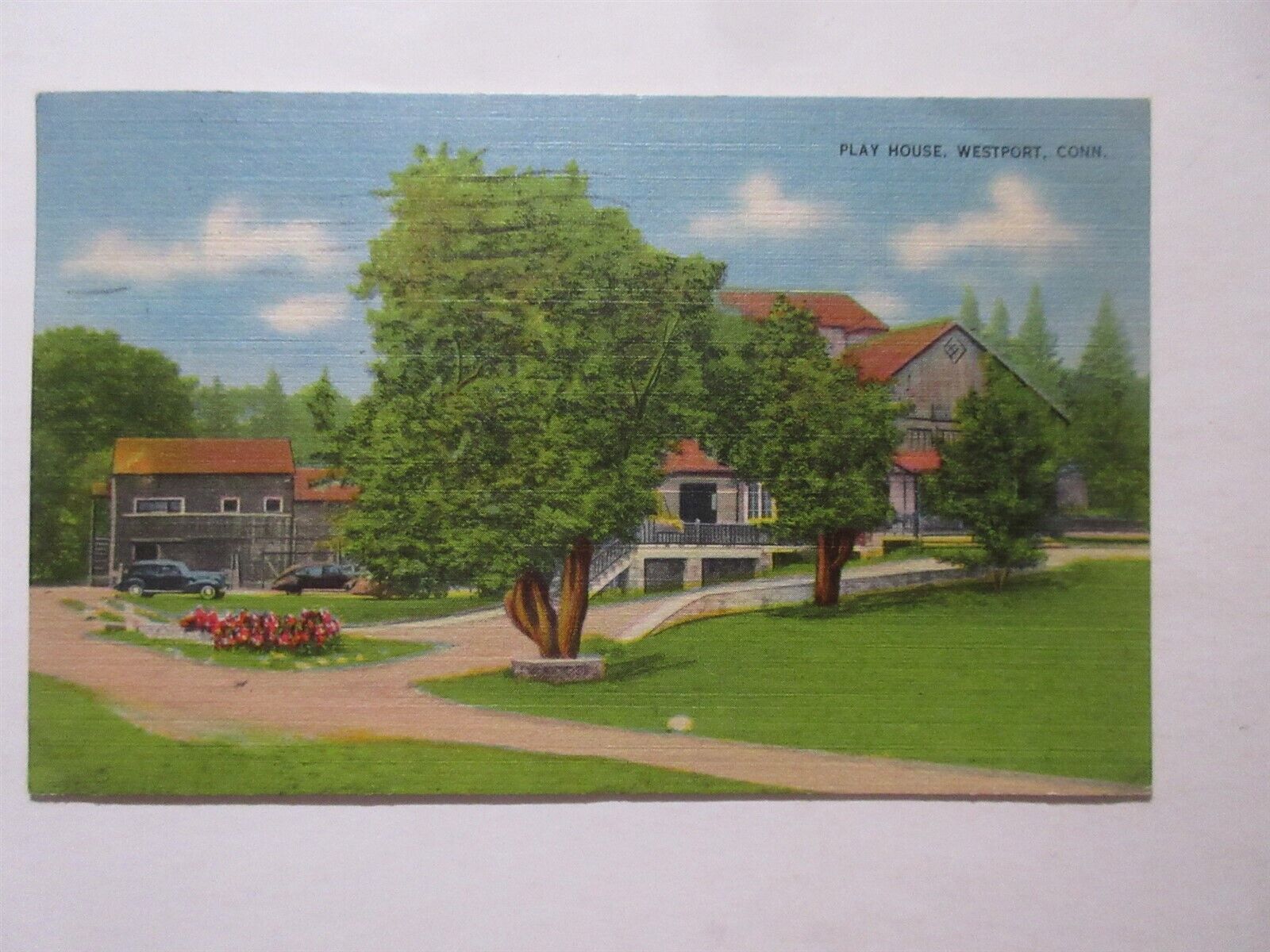 Postcard: CT Westport Country Playhouse, Westport, Connecticut - 1942 Linen