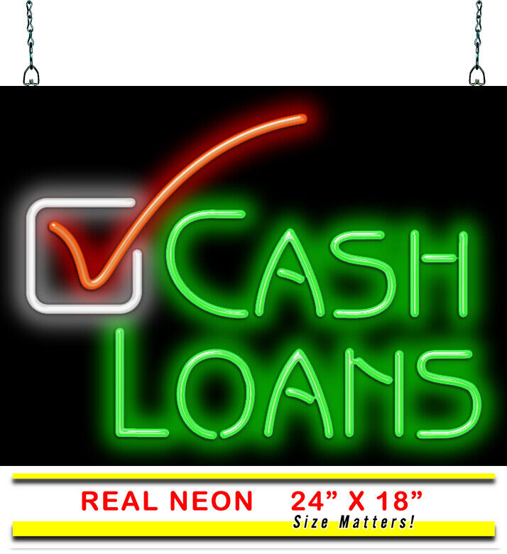 Cash Loans Neon Sign | Jantec | 24\