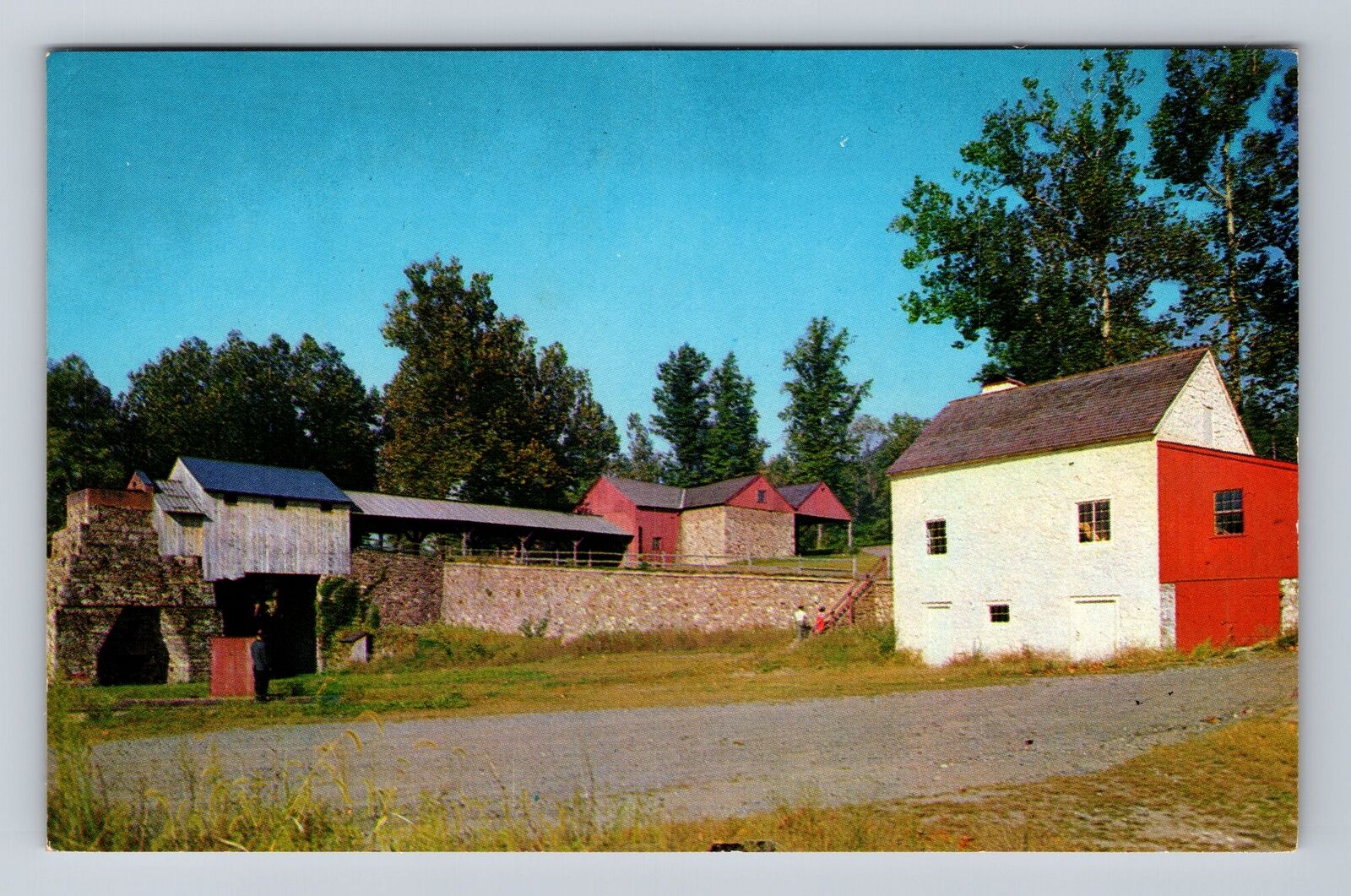 Morgantown Interchange PA-Pennsylvania, Hopewell Furnace, Vintage Postcard