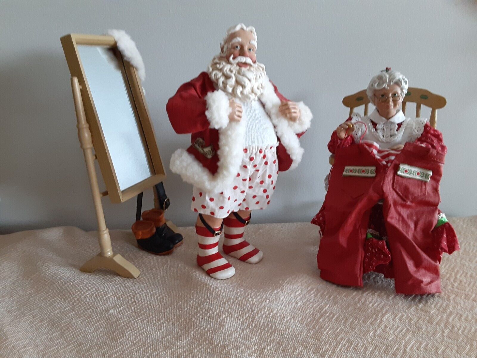 Clothtique Possible Dream Santa Dress Rehearsal Woman Behind Christmas Mrs Claus