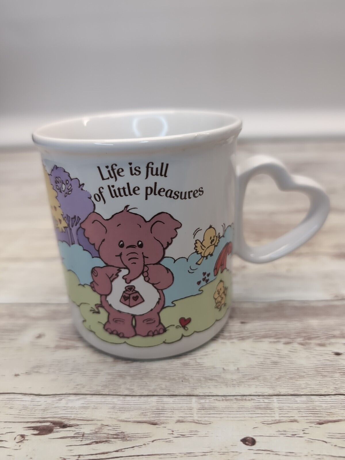 Vintage 1985 Care Bear Cousins Mug Cup Life Is Full Of Little Pleasures # 55009