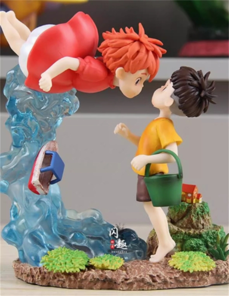 Ponyo On The Cliff PVC 15CM  Figure Model Statue Toys Gift Ornaments Anime 