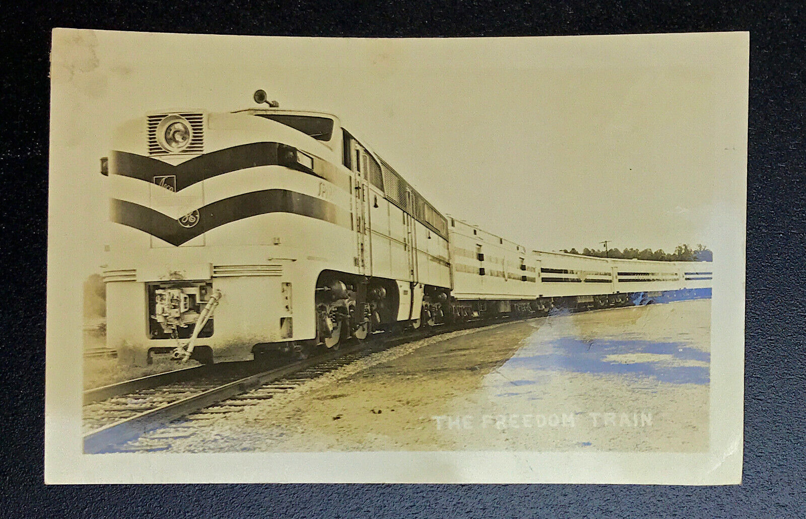 Vintage 1947 RPPC Freedom Train Real Photo Postcard