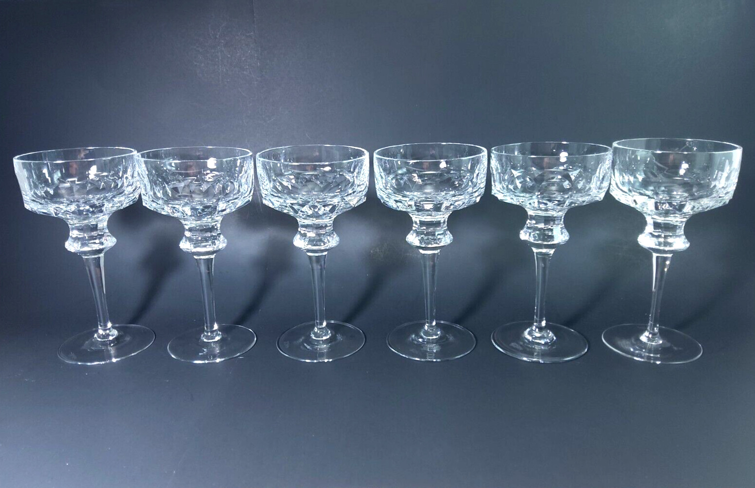 Set Of (6 ) Moser Karlsbad Champagne/Tall Sherbet  Crystal Glasses