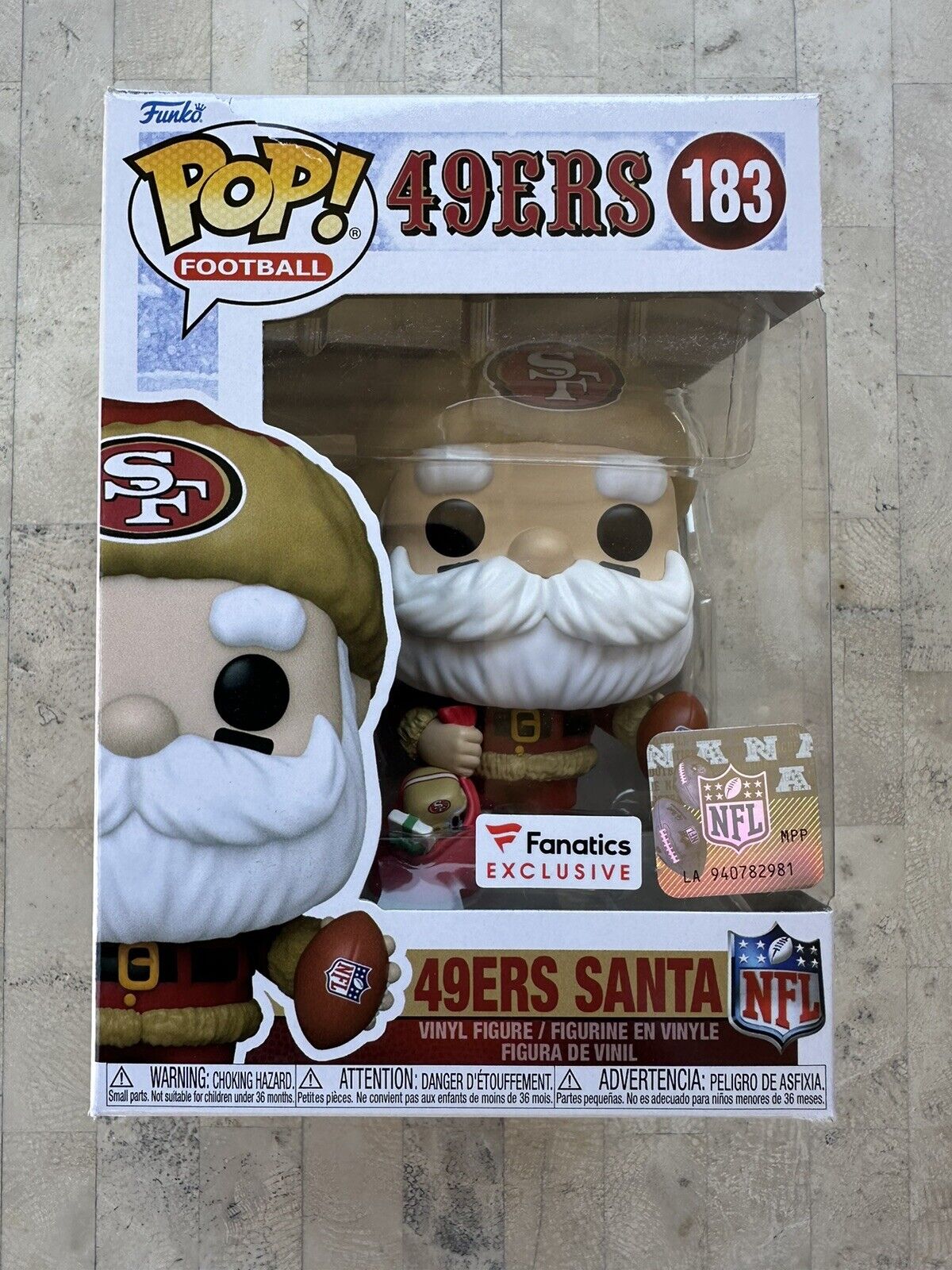 Funko POP NFL San Francisco 49ers Santa Claus #183 - Fanatics Exclusive NEW