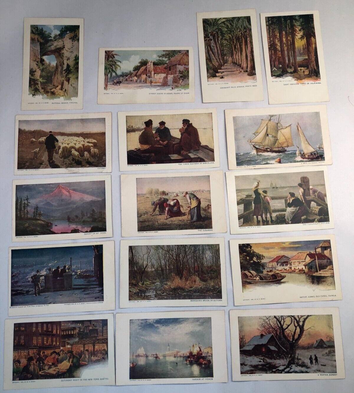 1904 W.R. Hearst Postcard Lot of 16 Assorted Not Posted Unused Vintage Antique