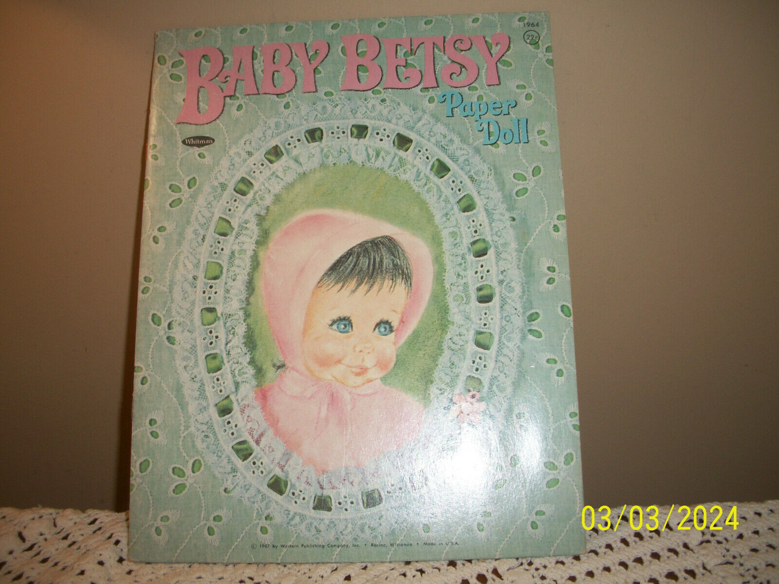 Vintage 1964 Whitman Paper Dolls Book Baby Betsy