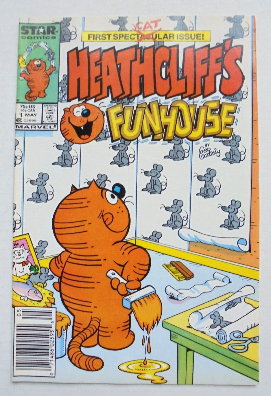 Heathcliff\'s Funhouse #1 Newsstand Variant ~   1987 Marvel / Star Comics LOOK