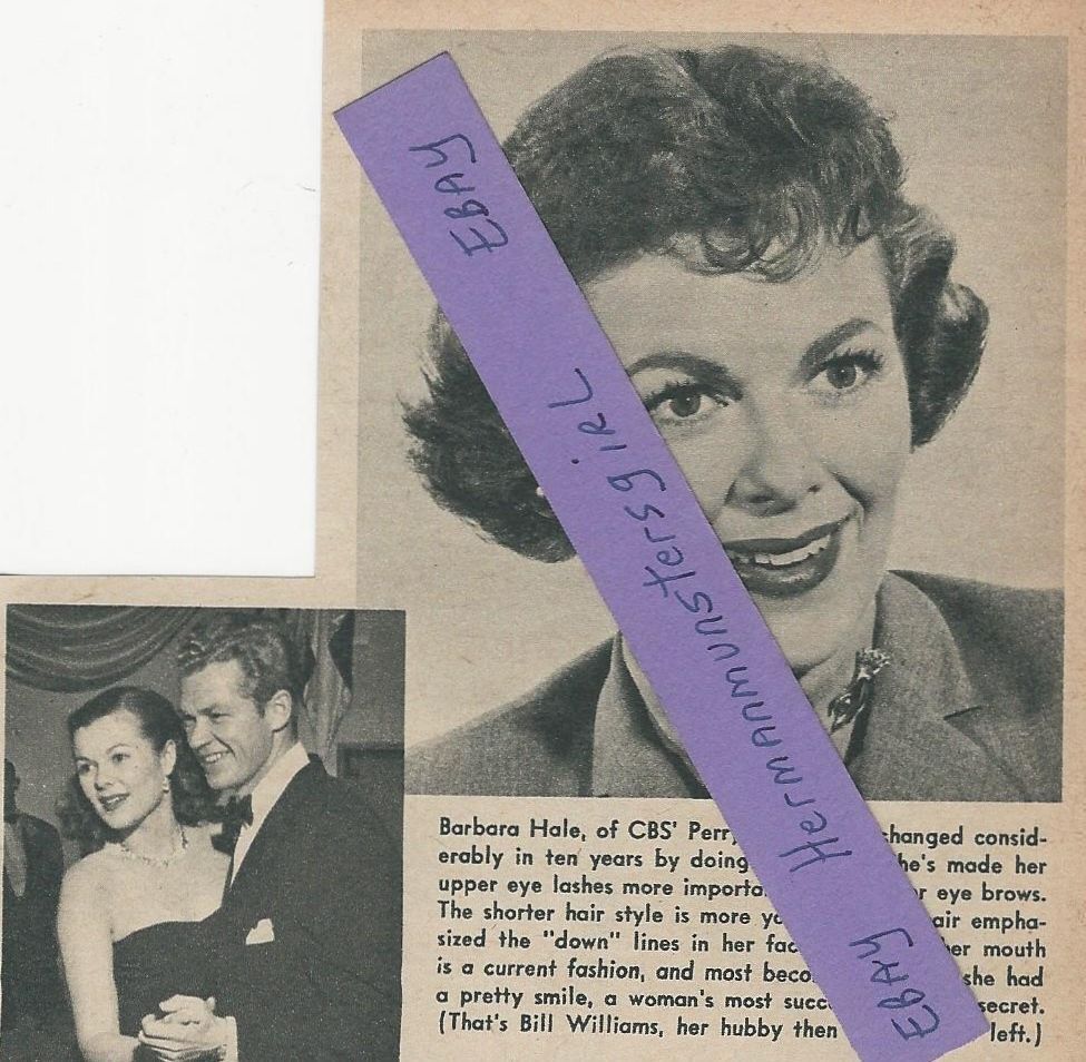 1961 BARBARA HALE MAGAZINE AD ARTICLE CLIPPING MAKE YOURSELF A BEAUTY