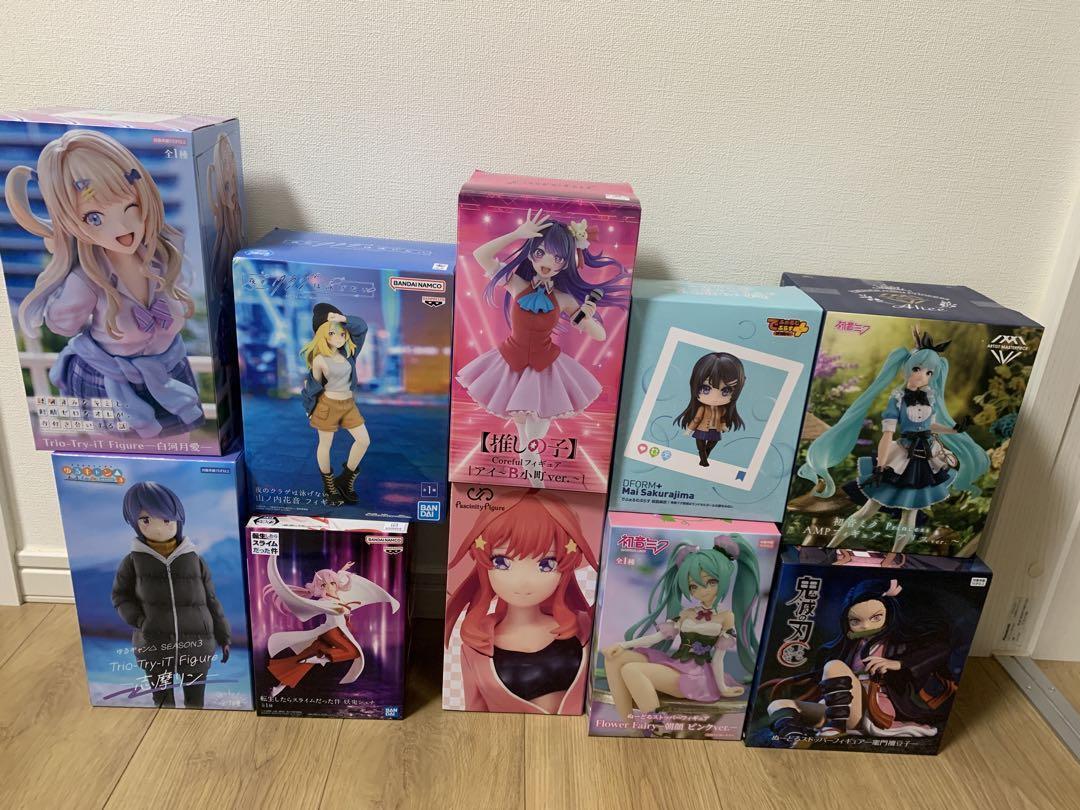Anime Mixed set Hatsune Miku Tensura etc. Girls Figure lot of 10 Set sale