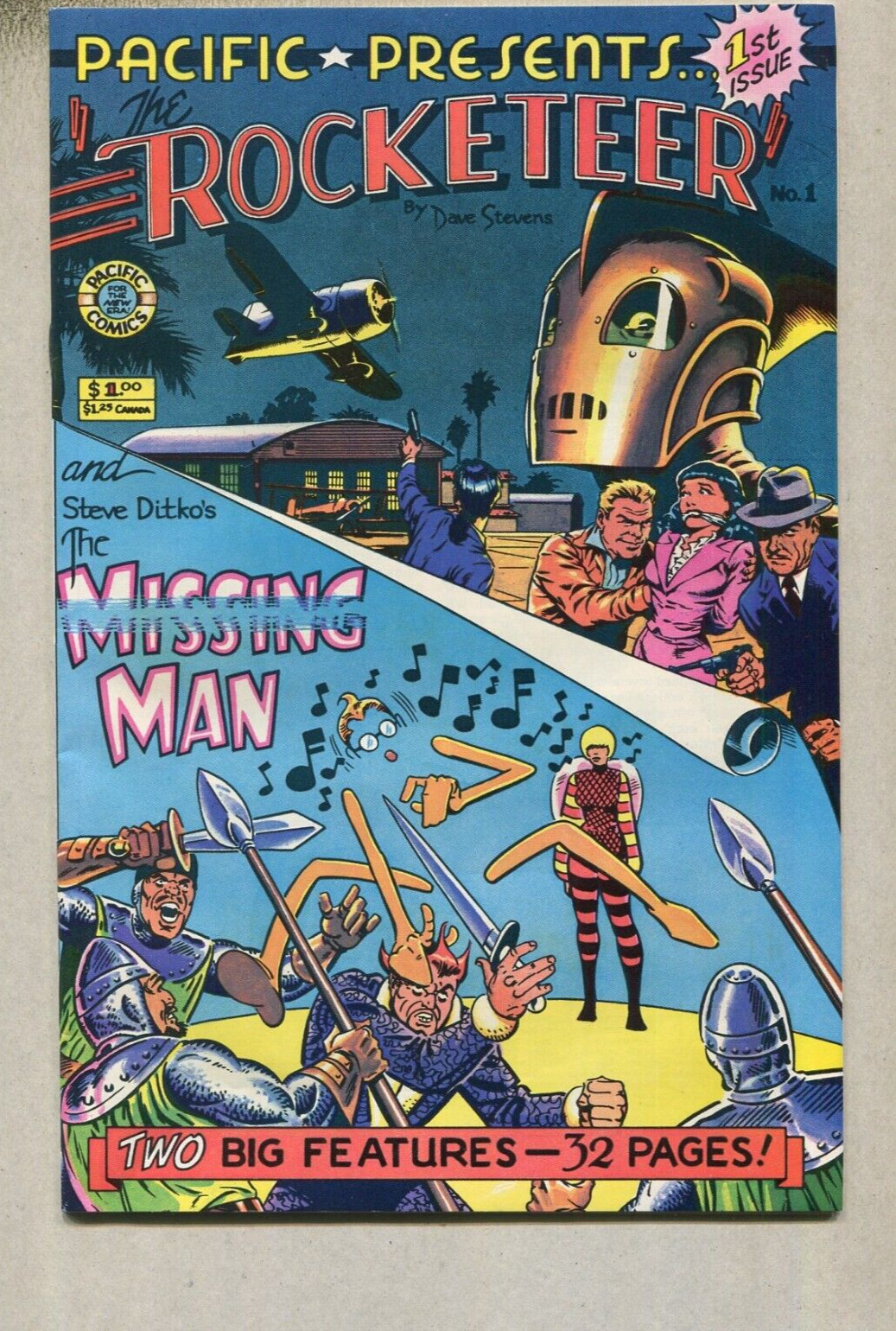 Pacific Presents: Rocketeer 1st Issue NM Missing Man  CBX 1L