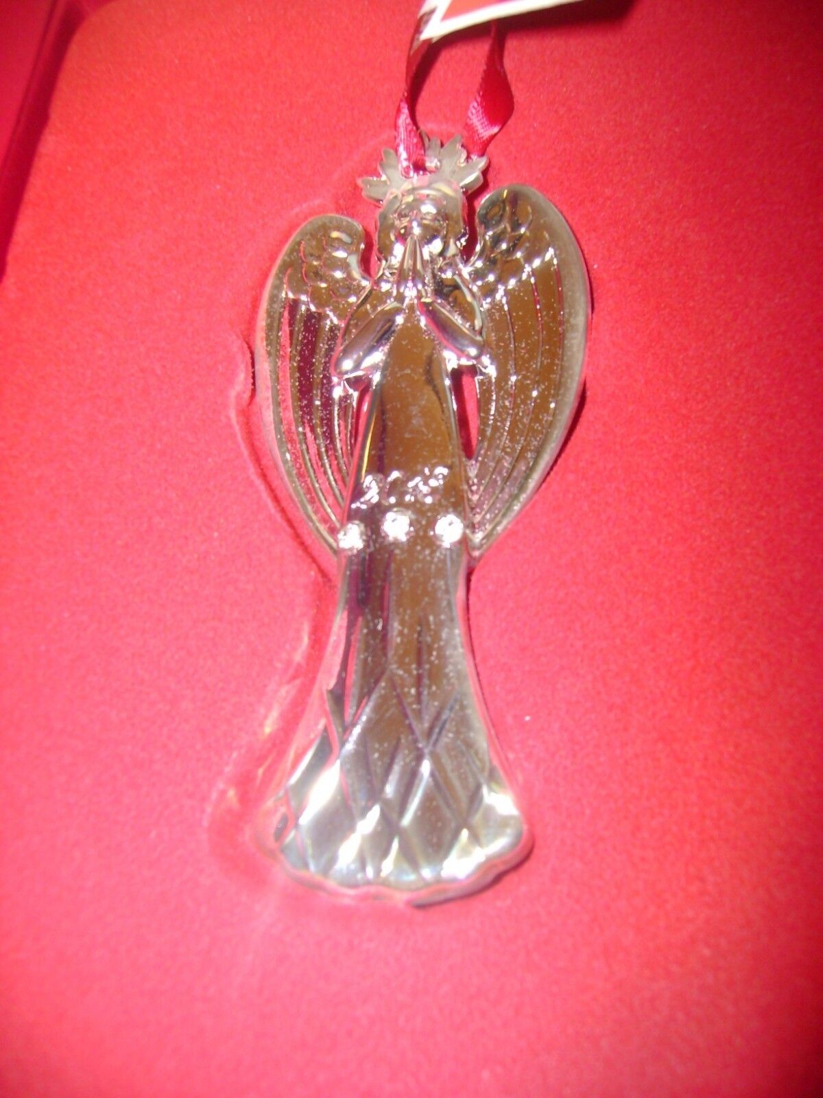 WATERFORD 2013 ANGEL ORNAMENT~~~SILVER PLATED ORNAMENT SERIES~DATED