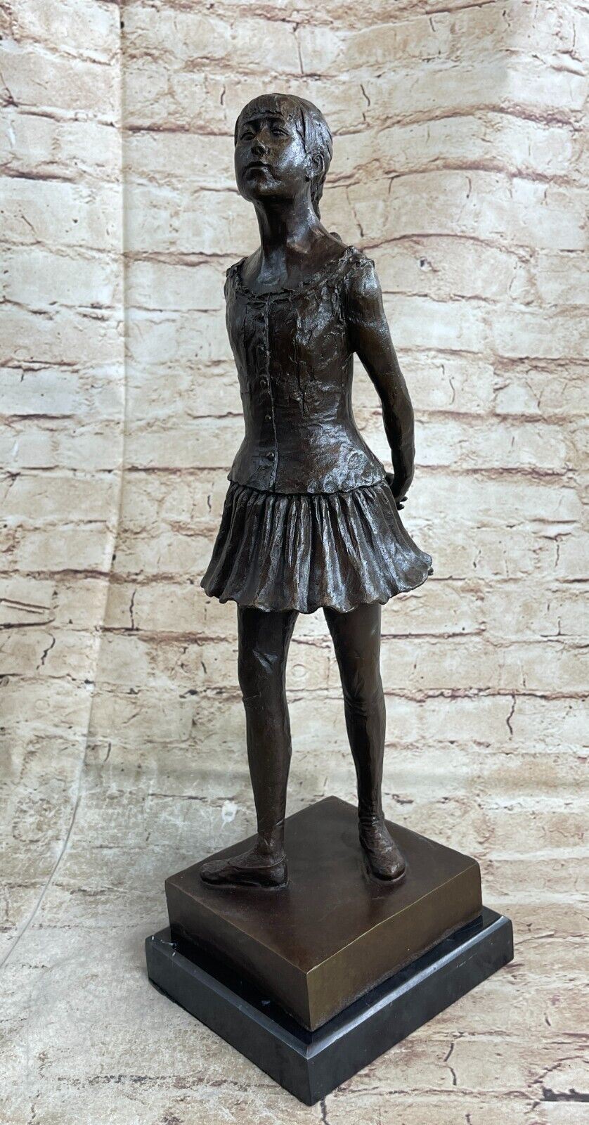 French Bronze Degas Ballerina Girl Statue Figurine Ballet Dancer Sculpture Art