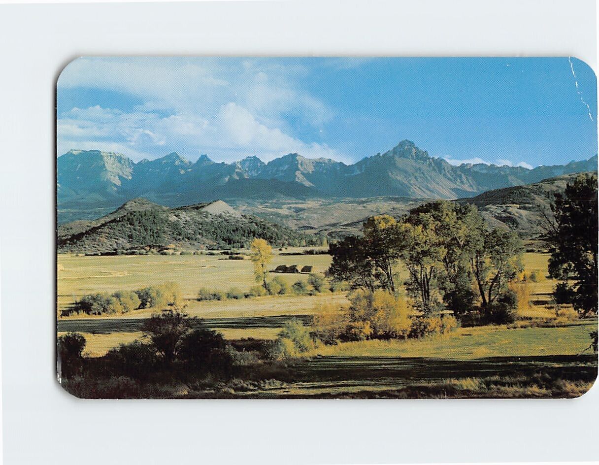 Postcard Mt. Sneffels & Range from Uncompahgre Valley Colorado USA
