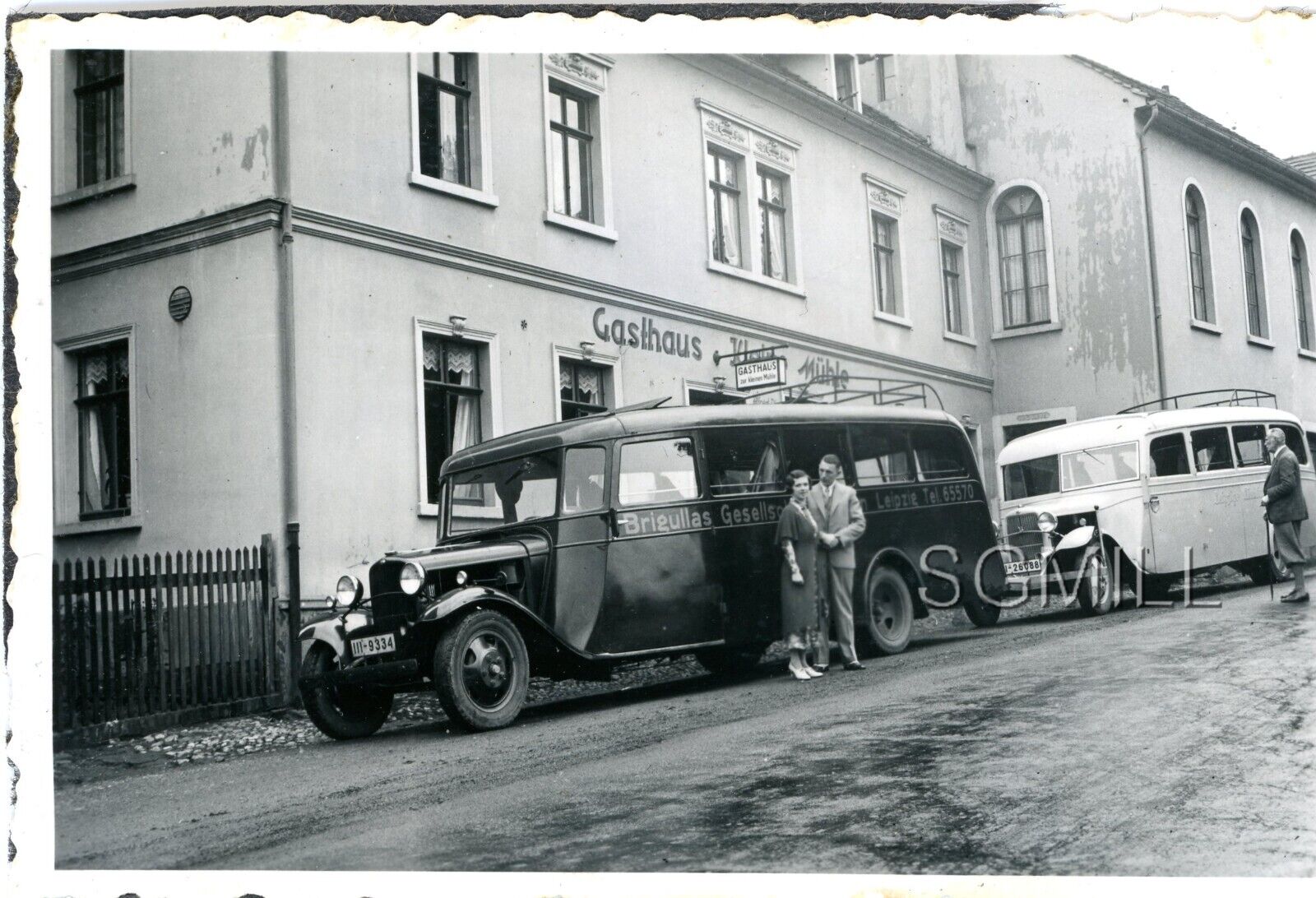 1934 Vintage Photos Germany Leipzig Limousines Building Gasthaus Gera ?