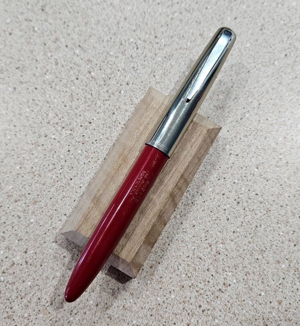 Vintage Parkette Red Fountain Pen By Division The Parker Pen Co. Made In USA
