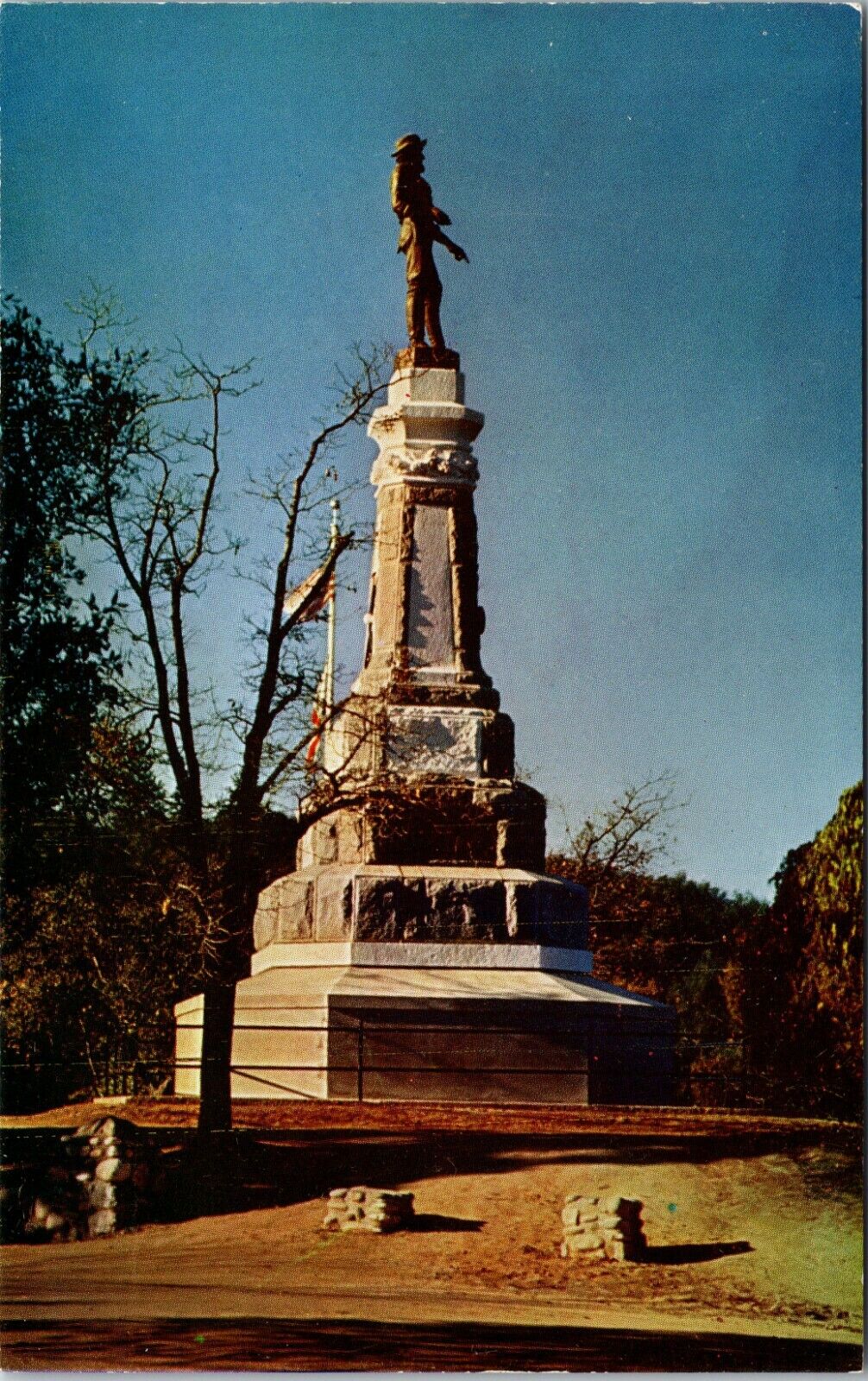 Famous James Marshall Gold Rush Monument Coloma California Vintage Postcard 